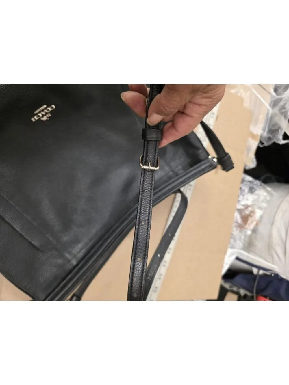 COACH Scout Hobo Black Pebbled Leather Shoulder Crossbody Bag